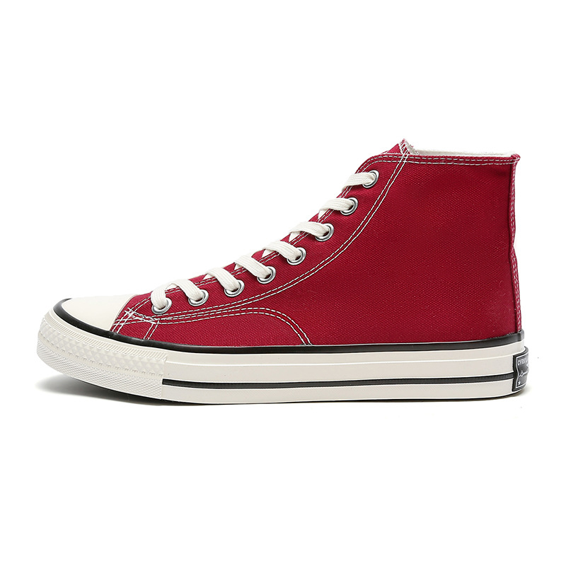 Designer shoesfabric shoes for men and women high cut and shiny oil retro Korean version versatile student fabric shoes, trendy shoes for men
