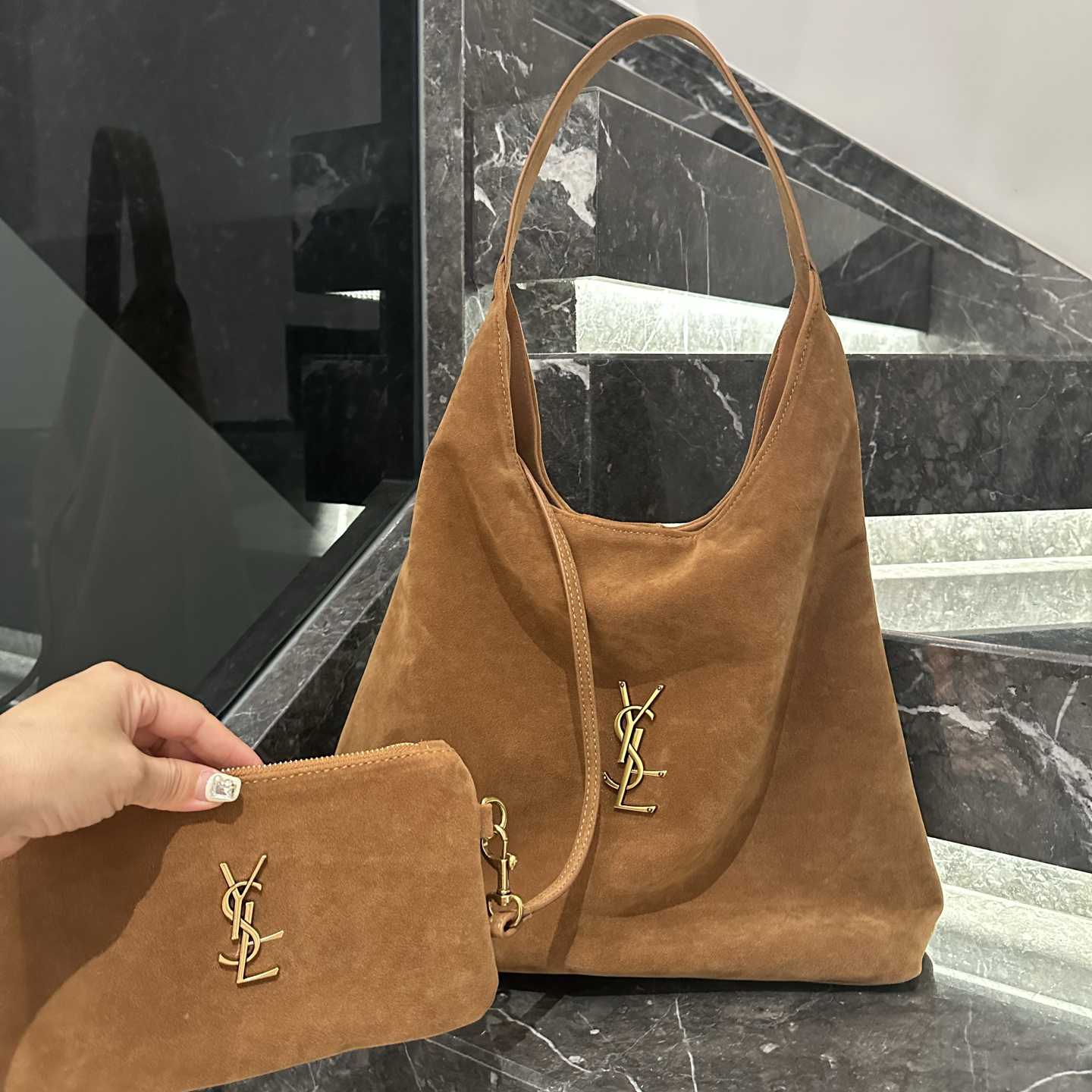 Suede Designer Bags Luxury Bags Shoulder Women's Crossbody hobo Suede Purse Handbag Tote Bag Tote Fashion Armpit Bag Large Capacity Shopping Bag Autumn Winter