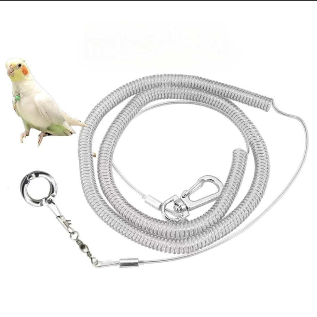 2025 new Parrot Bird Flying Training Leash Ultra-light Flexible Rope Anti-bite Leg Ring Harness Outdoor aw atiel Starling