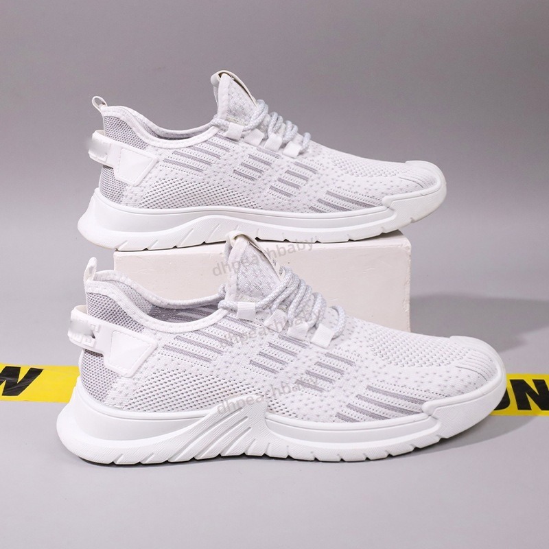 Summer Friendly Athletic Sneakers with Fly Knit Technology Sports Men's Shoes Summer Mesh Surface Breathable Trend Explosive Non-smelly Foot Casu