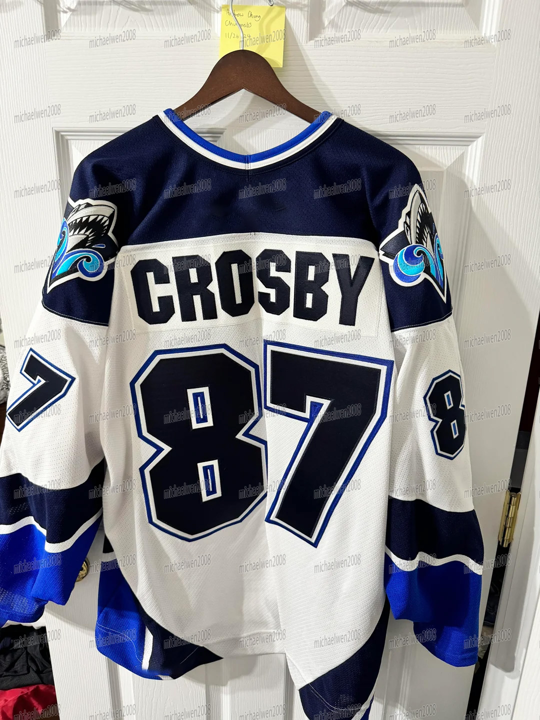 Personalized Custom Rimouski Oceanic Hockey Jersey 87 Sidney Crosby Number Embroidered Letter Number Design Polyester Men's Retro Classic Sportsw