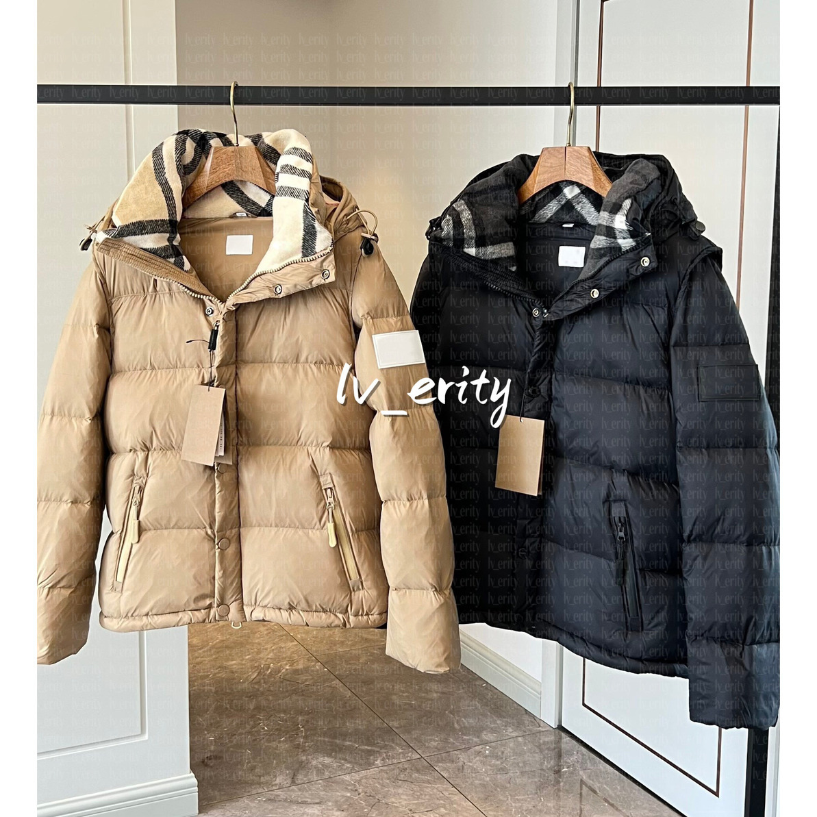 Designer coat down jacket Cotton warm Parker detachable sleeve Long sleeve down jacket for women and men letter print Checkered pattern size M-5XL 444