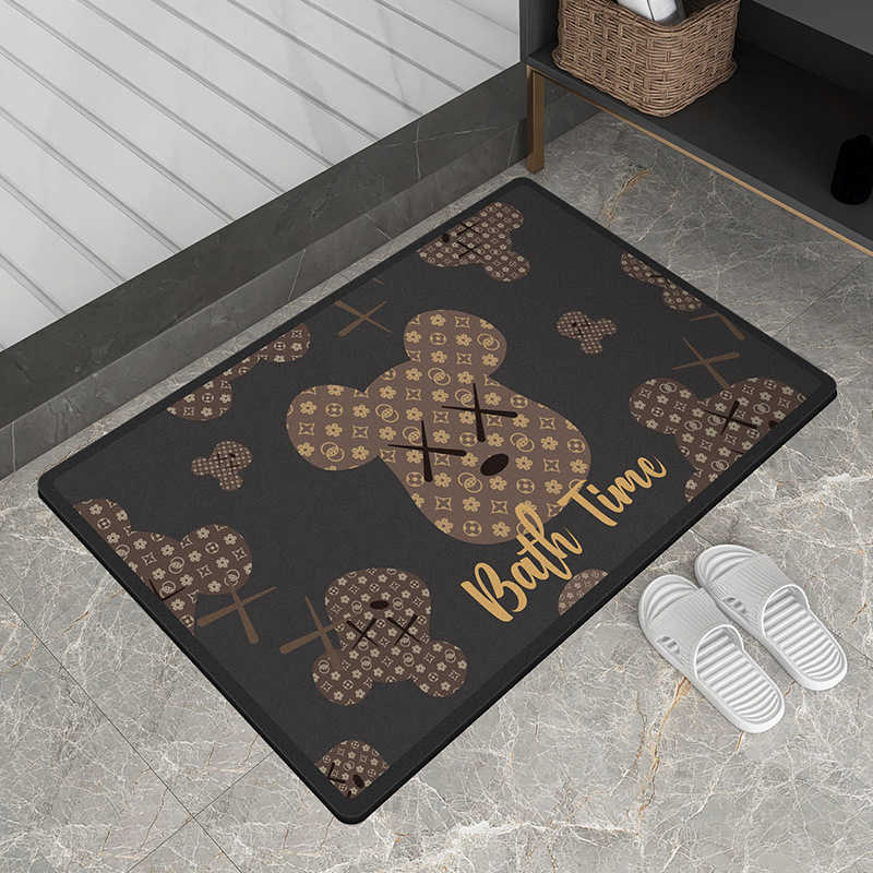Trendy Bathroom Mat Diatomaceous Earth Water Absorption Mat Bathroom Foot Mat Washroom Toilet Entrance Door NonSlip Carpet C250929