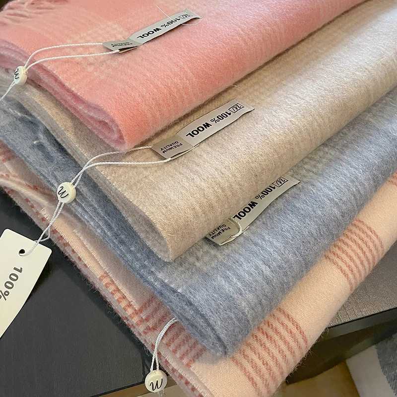 Winter Narrow Scarf Wool Plaid Scarves Hot Selling Thicken Shawls Poncho Men Women Universal Warm and Cold Proof Stole L250928