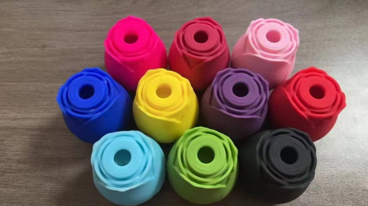 Wholesale Rose Vibrator Toy Silicone Nipple Clitoris Masturbation Female Adult Sex Toys Sucking Rose Vibrator for Woman