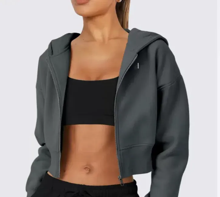 Women Pullover Fitness Autumn Sport Sweater Woolen Knit Outdoor Jogging Loose Women Long Sleeve Sweatshirts Turn-down Collar
