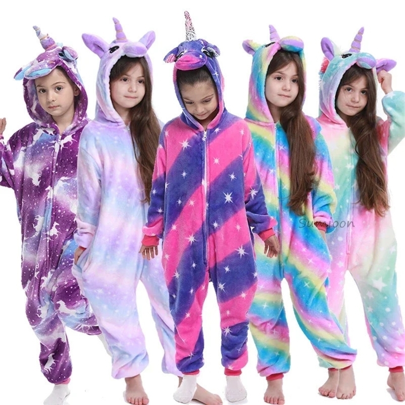 Boys girls animal pajamas childrens sewing Christmas panda role-playing costumes Halloween childrens unicorns kigurumi onesies 241018