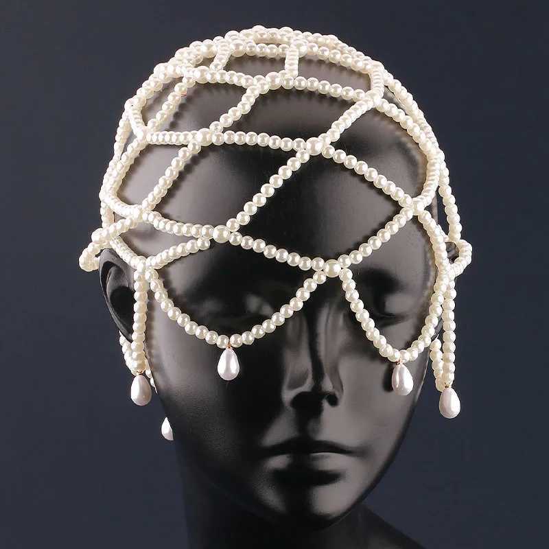 Stylish Pearls Weave Hat Bride and Bridesmaids Headpiece Fashion Wedding for Bride and Bridesmaids L250928Y3V9