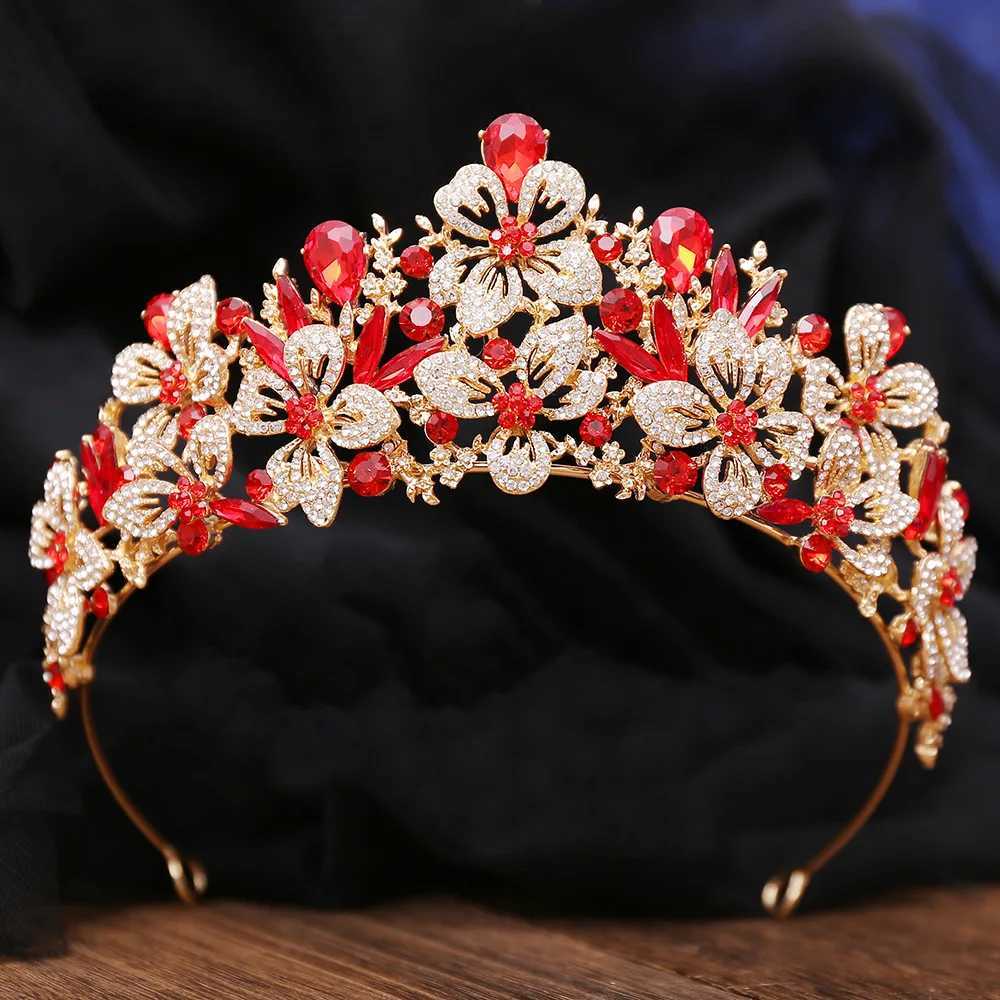 New Exquisite Butterfly Floral AB Color Crystal Crown Rhinestone Princess Pageant Diadem Wedding Hair cessories Tiaras Jewelry L2509282NKK
