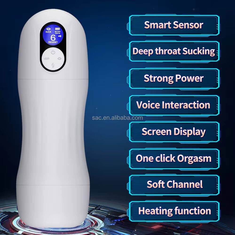 SacKnove Intelligent Heating Voice Led Display Male Masturbating Device Sex Toys Sucking Orgasm Electric Masturbation Cup