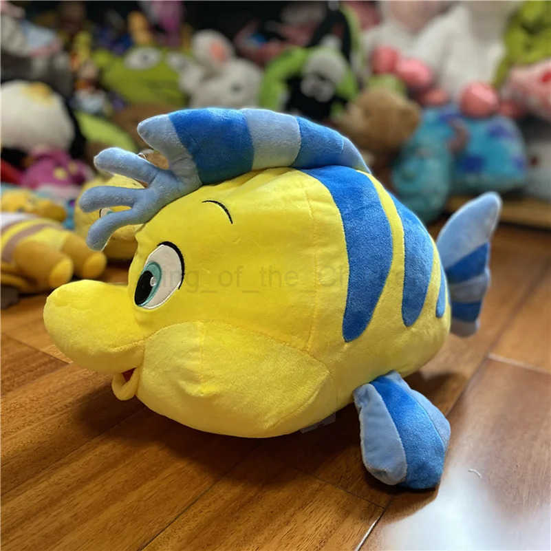 Disney Flounder Soft-Stuffed Little Mermaid 30CM Plush Toy - Perfect for Boys' Birthdays H251119
