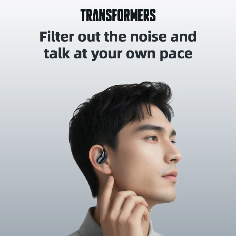 TRANSFORMERS Bluetooth Earphones Hook-style TF-T68 open-ear design Bone conduction Bumblebee collaboration Gaming music sports calls Long battery life