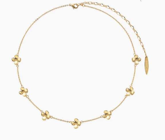 Necklace Designer Luxury jewelry for women Flower Zircon Copper plated with 18K gold Vintage Sweet Elegant Fashion High end Festival Vacation gifts