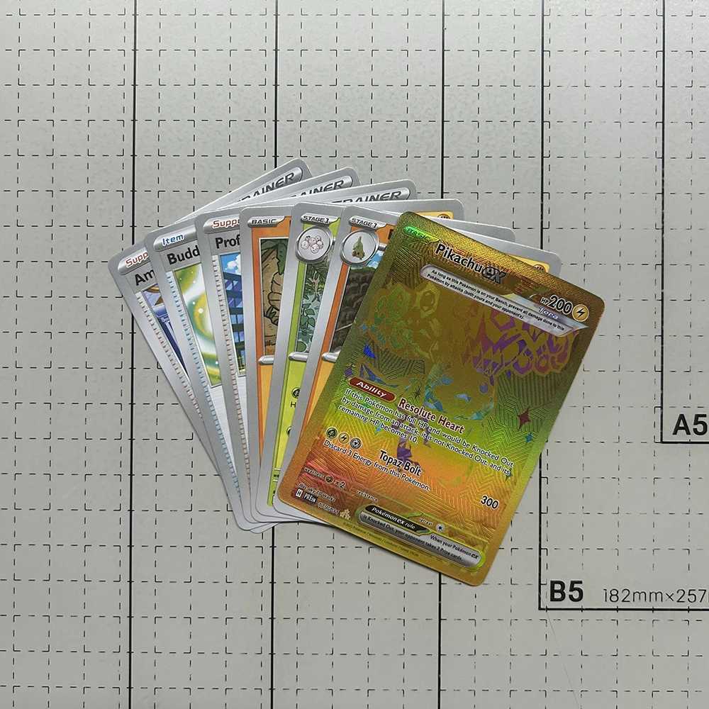 380Pcsset Anime Prismatic Eeveelution Series Foil Card English Collection Trading Glitter Card Game Child Gift L250929USUT