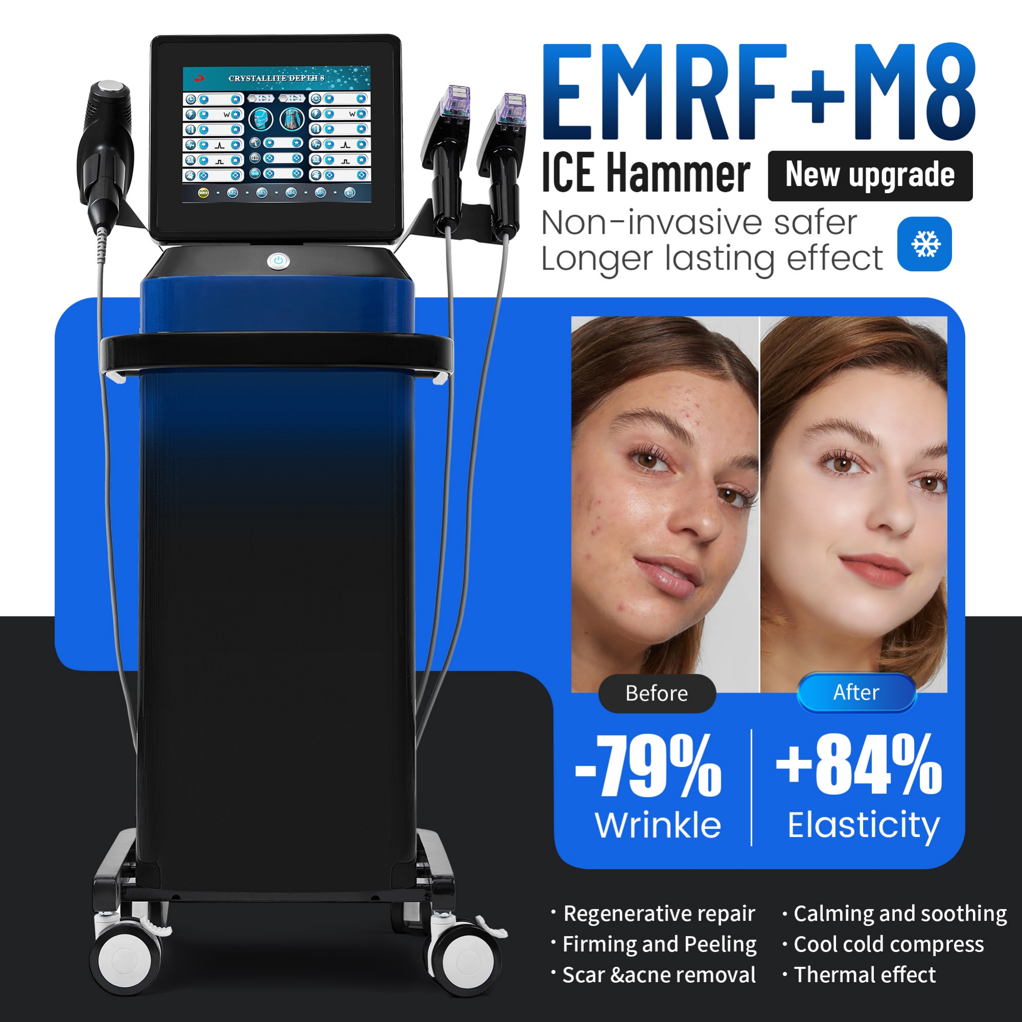 Professional Microneedling RF Machine Morpheus 8 Fractional Radiofrequency Skin Tightening Wrinkle Removal Acne Scar Repair Spa Beauty Equipment