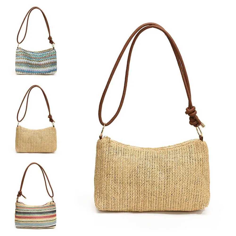 Boho Braided Shoulder Messenger Bag Large Capacity Fashion Casual Shoulder Bag Highquality Ethnic Style Simple Bag L250928