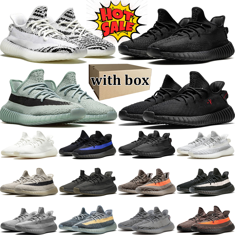 With Box designer Outdoor shoes mens sneakers Black White Grey Oreo womens Trainers Cinder Blue Salt Cream jogging walking shoe