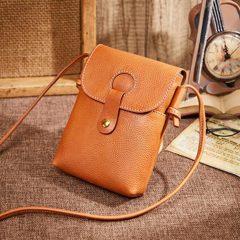Nasman Top Layer Cowhide Phone 2024 Spring Summer New Elegant Shoulder Crossbody Small Bag