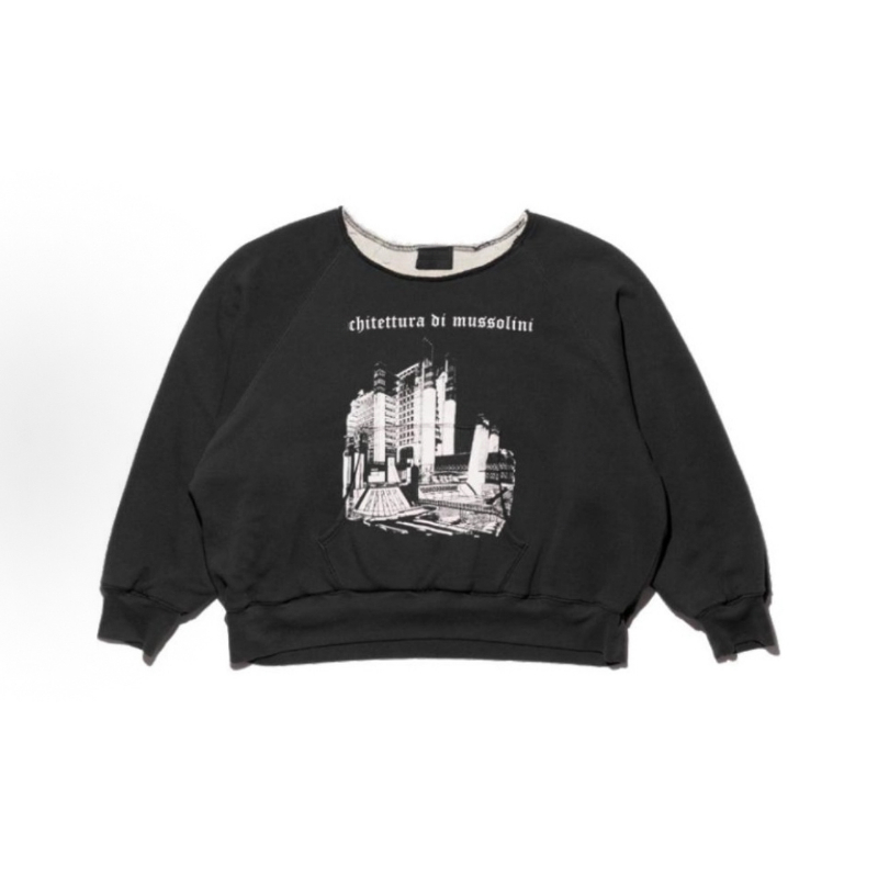Men's Plus Size Sweatshirts Black Print 26ss