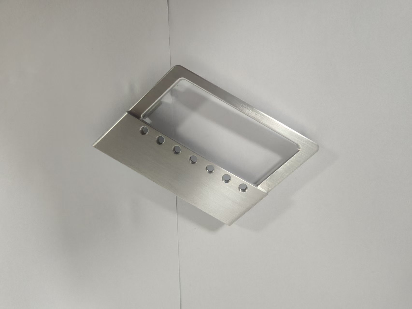 Common Tools Stainless Steel Precision - Machined Mounting Plate with Rectangular Cutout and Multiple Holes H10