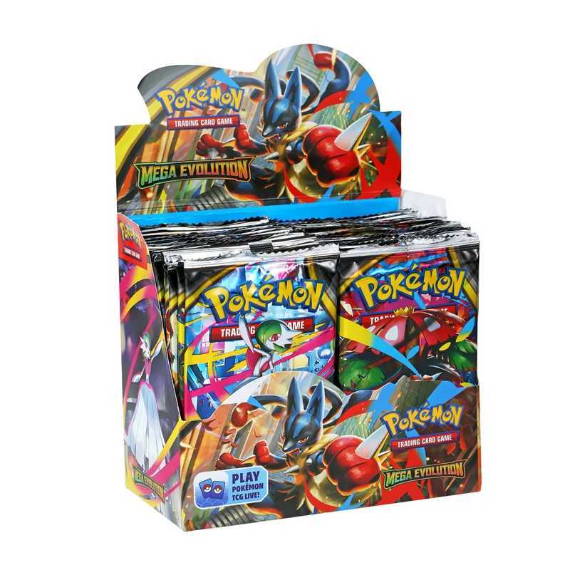 360Pcs Card MEGA EVOLUTION Lucario Prismatic Evolutions Game Cartoon English Booster Battle Transaction Card Gift L25092922O1