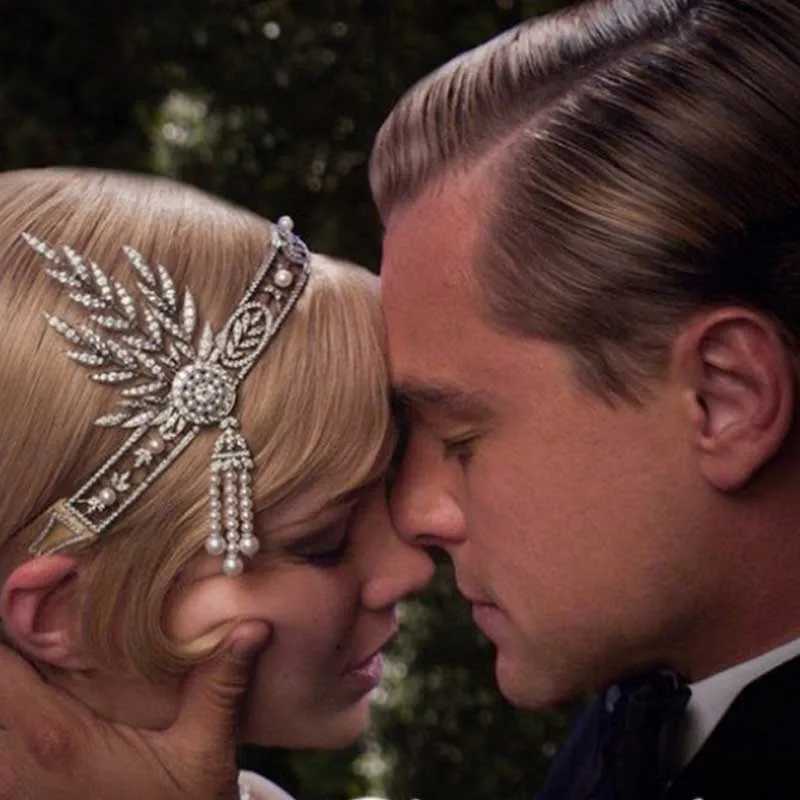 The Great Gatsby Hair cessories Crystal Pearl Tassels Headbands Head Jewelry Wedding Bridal Hairbands Tiaras and TEN L250928YIR1
