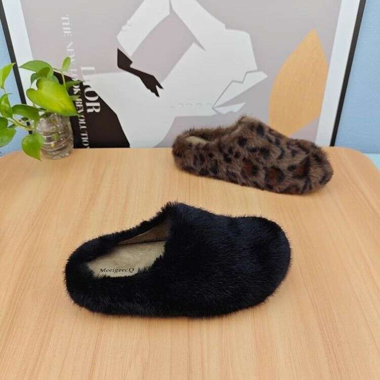 2024 Soft Thick Women's Elegant Gentlewoman Non-Tiring Warm Platform Sole Internet Celebrity New Casual Cotton Slippers