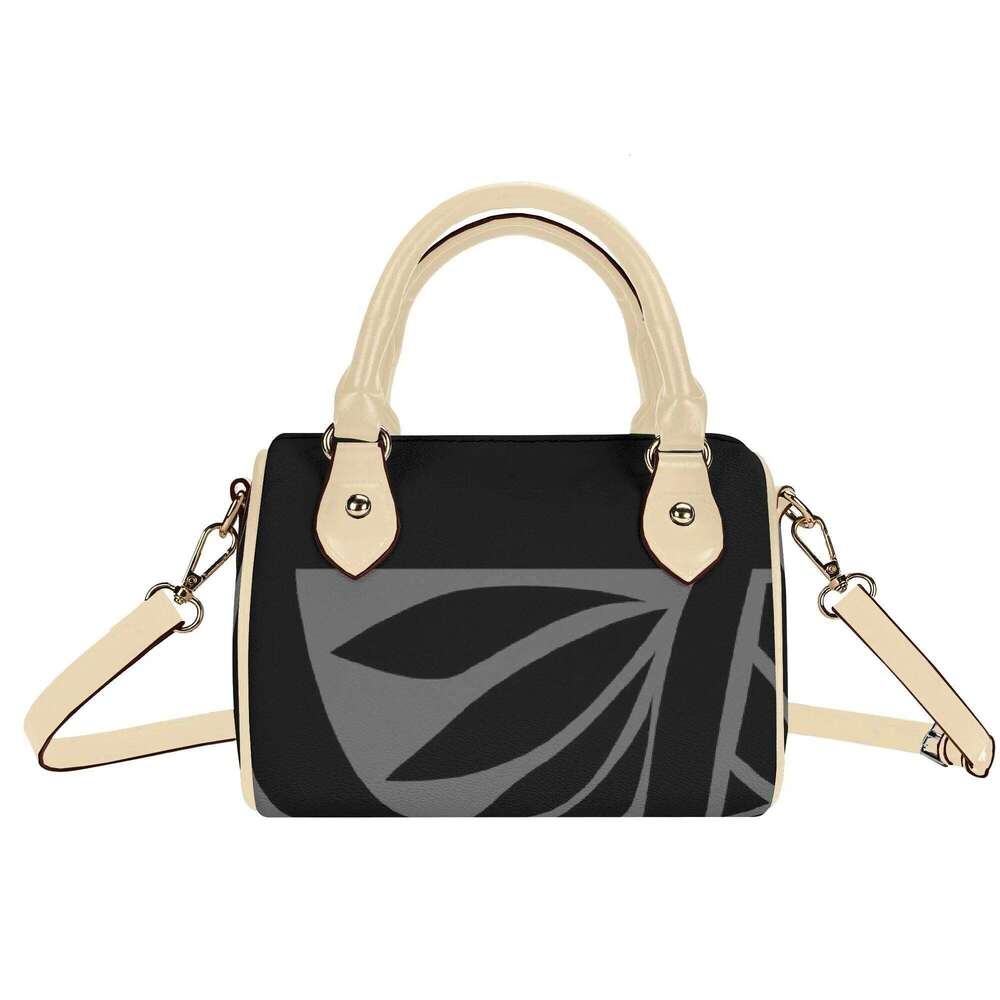 Polynesian Customizable Coral Palm HD Pillow Tote Dual Use Crossbody Women Travel Shore Yearround Ready