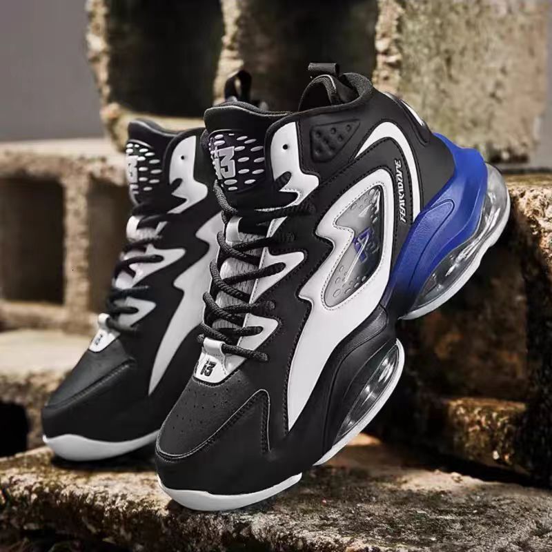 New air-cushioned, shock-absorbing and anti-slip basketball shoes for couples in autumn and winter 2025, lightweight, durable and trendy sports shoes