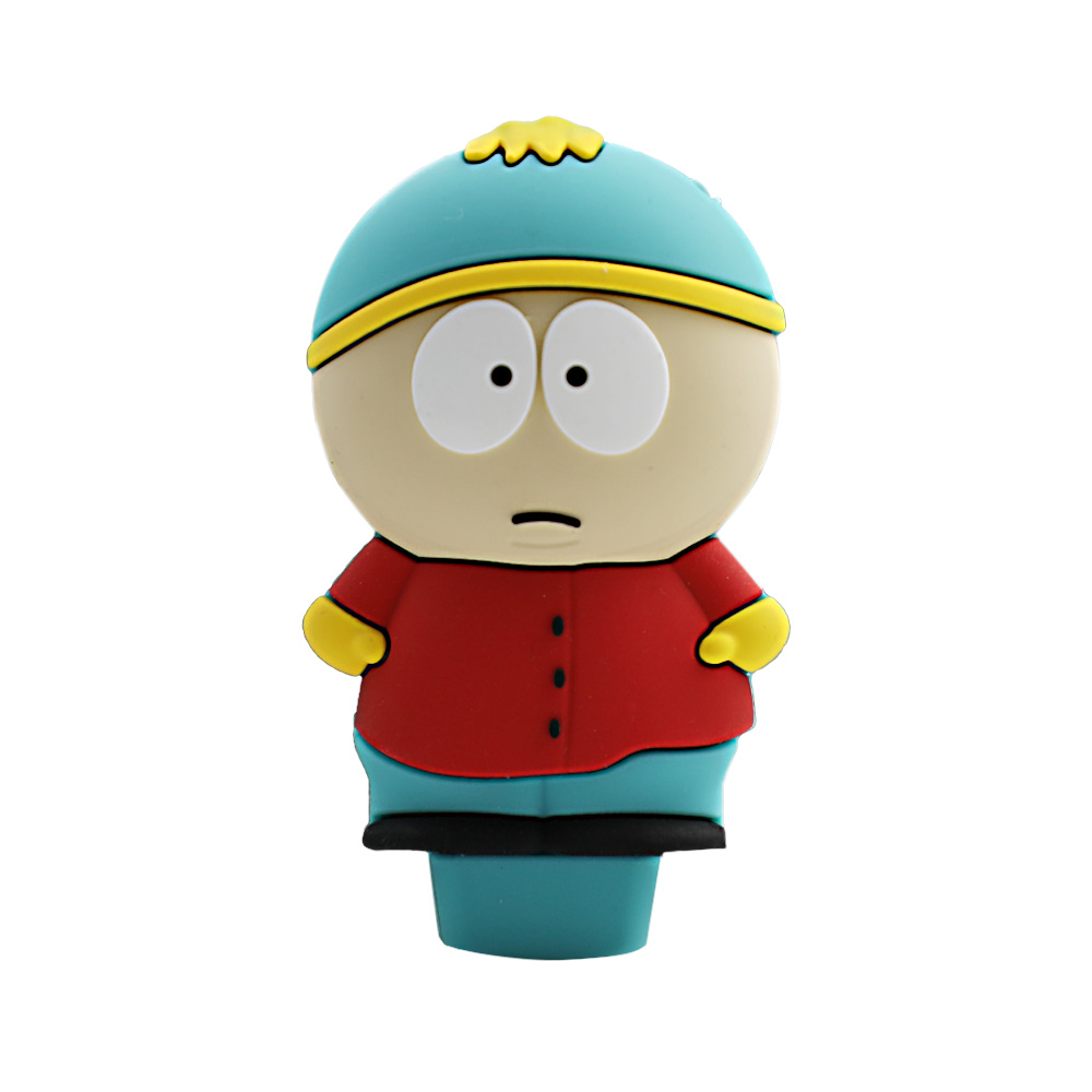 3.1 Inch Cartman Design Silicone Pipes Colorful Smoking Pipe For Tobacco Herb South Park Hand Silicone Pipes With Holes Glass Bowl Hookah Accessories