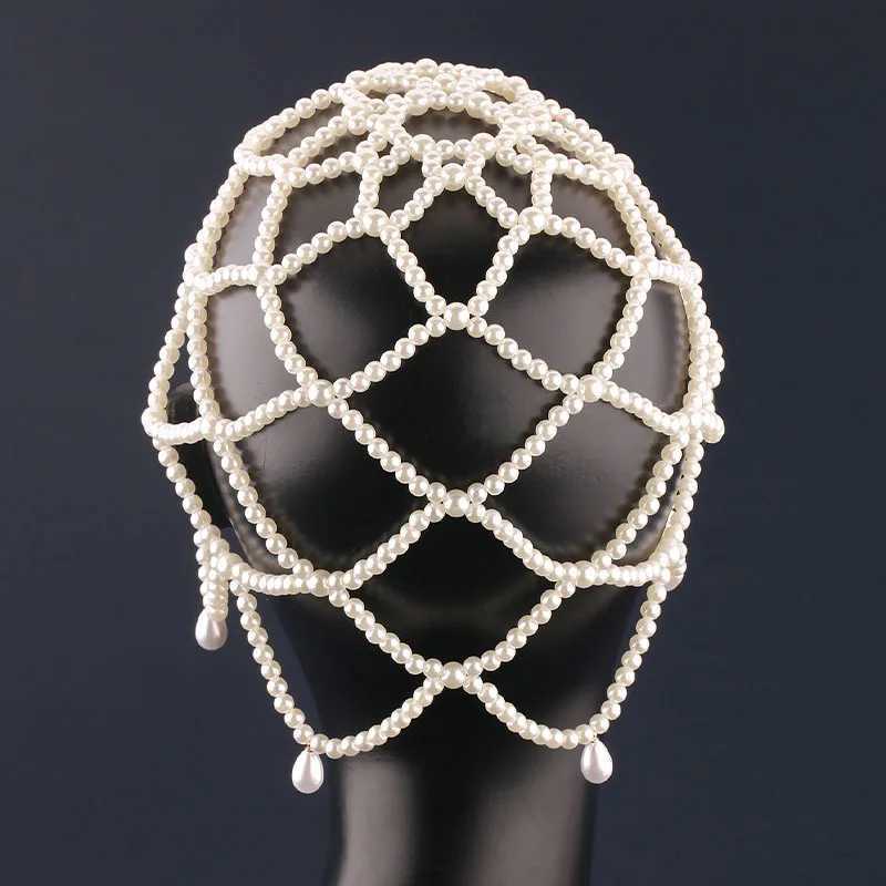 Stylish Pearls Weave Hat Bride and Bridesmaids Headpiece Fashion Wedding for Bride and Bridesmaids L250928Y3V9