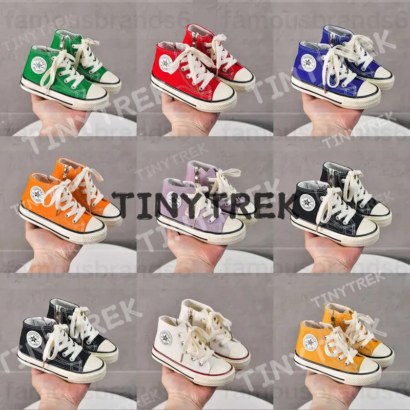 Kids Fashion Toddlers Designer Boys High-Top Girls Cloth Littlesprouts Children Youth Canvas Shoes Sizes 19 - 36 L0771