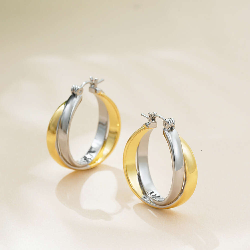 Earrings Designer Luxury earring jewelry for women Cross Copper plated with 18K gold Simple Elegant Fashion High-end Festival Vacation gifts