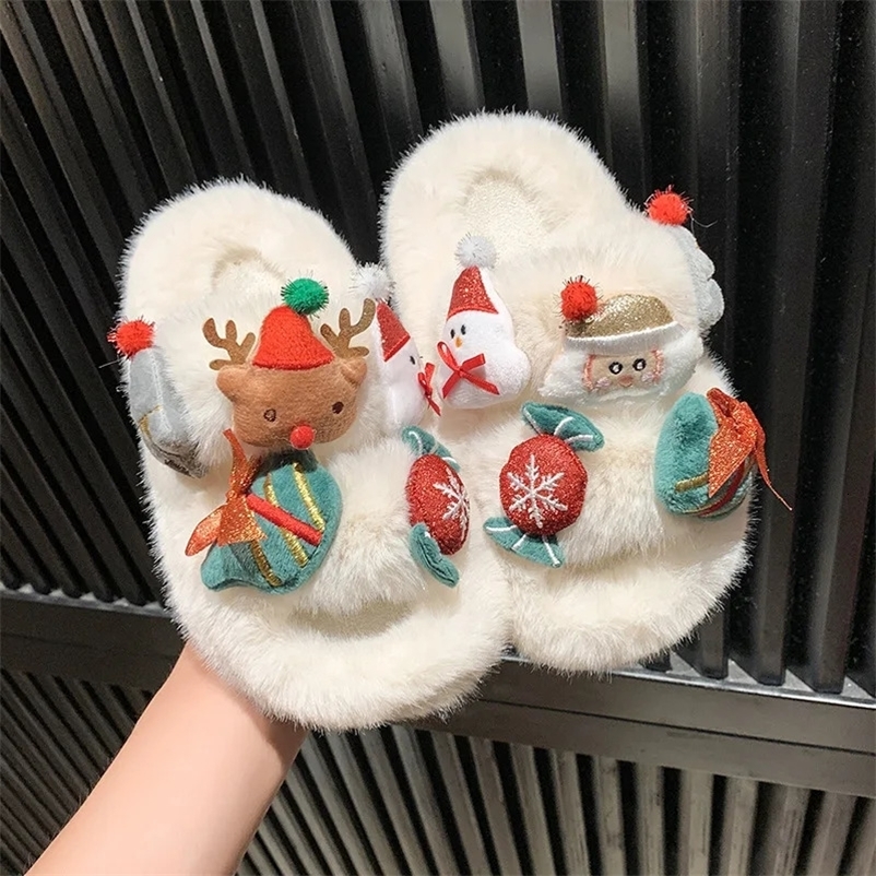 Childrens cotton slippers princess shoes childrens warm winter cartoon cute indoor fur slippers girls soft baby shoes 241016bj