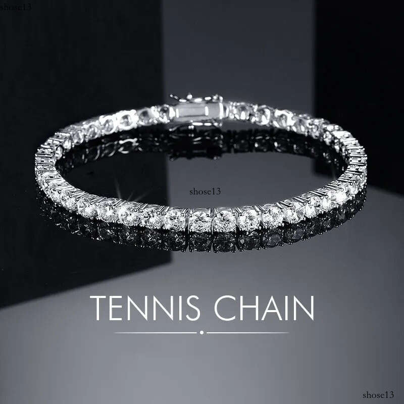 designer vvs moissanite tennis bracelet for woman gold plated jewelry bracelets rapper hip hop iced out chain man valentines day gift