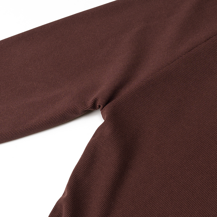 G12088 Elegant solid color ruffled slim fit long dress