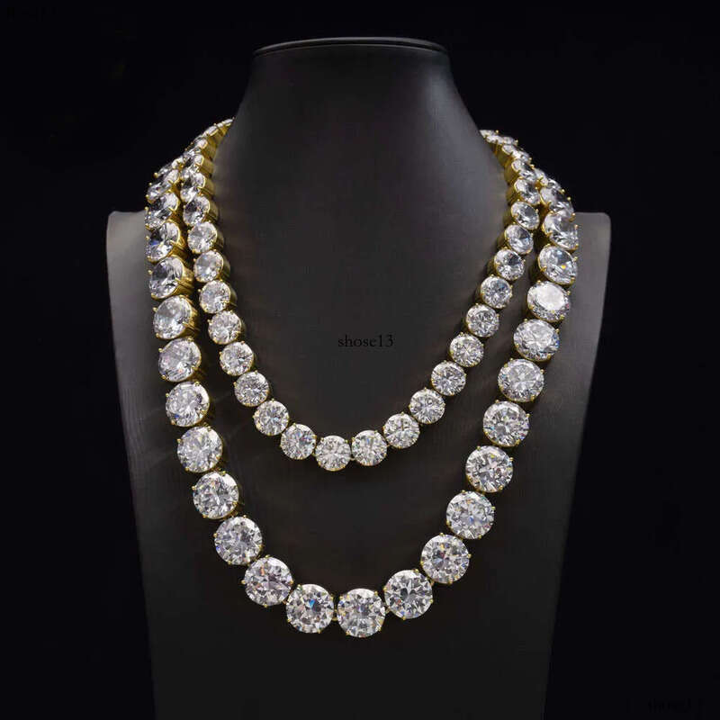 Chain Bracelet For Women 8MM Wide CZ Dia Tennis Necklace Men Rapper Hip Hop Rock Gold Jewelry Woman Christmas Gift