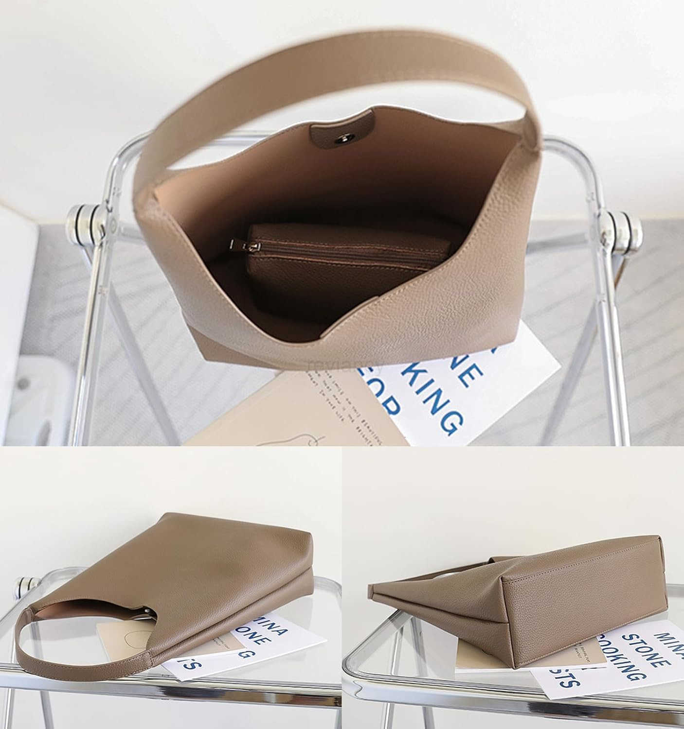 2025 Slouchy Tote Bag for Women Leather Hobo Bag Soft Vegan Leather Tophandbag Shoulder Bag Handbag Underarm PurseW250930