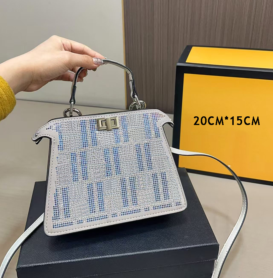 2025 New Women's Diamond Evening Bag Platinum Inlaid Diamond Crossbody Bag High Quality Evening Dress Bag Handbag Wallet Celebrity Bag