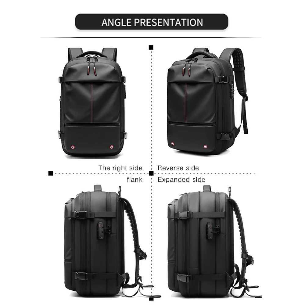 Men Travel Backpack vacuum compression 17 inch Laptop Backpack Business Large Capacity school Backpack Expanded Hiking backpack H250929