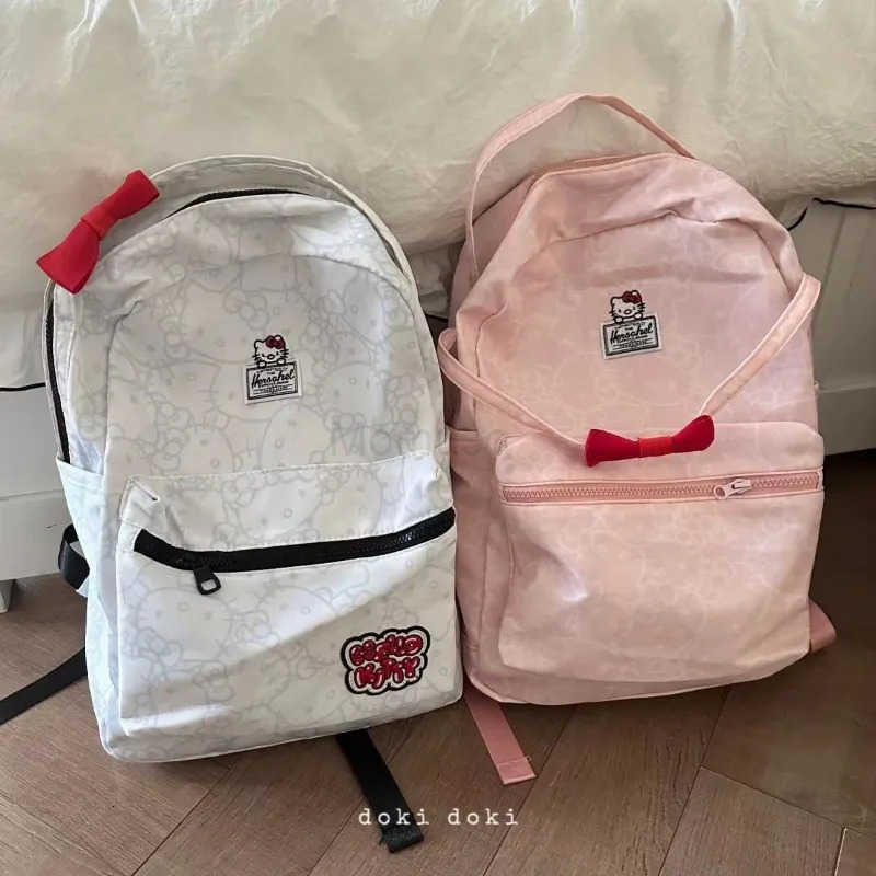 Sanrio Hello kitty cartoon backpack new animation cute student school bag outdoor travel storage large capacity backpack gift L250930