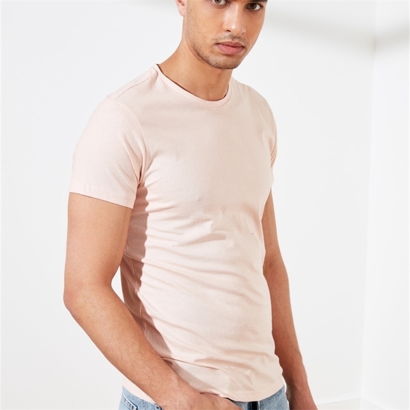 Trendyol Black Mens TShirt Presser Cotton Neck Short Sleeve TMNSS19BO0001 220526wtt