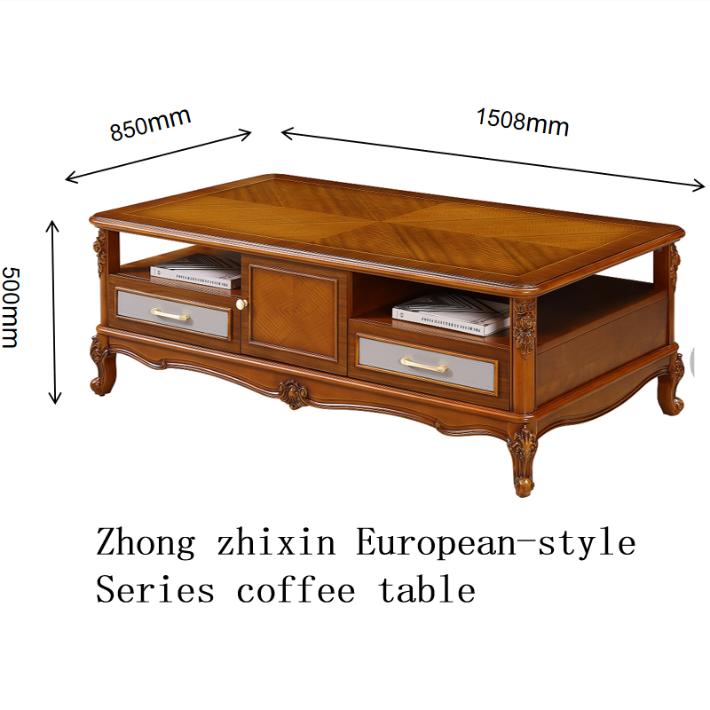 Zhong zhixin European-style Series The coffee table is made of solid wood and crafted with ingenuity by a Danish designer.