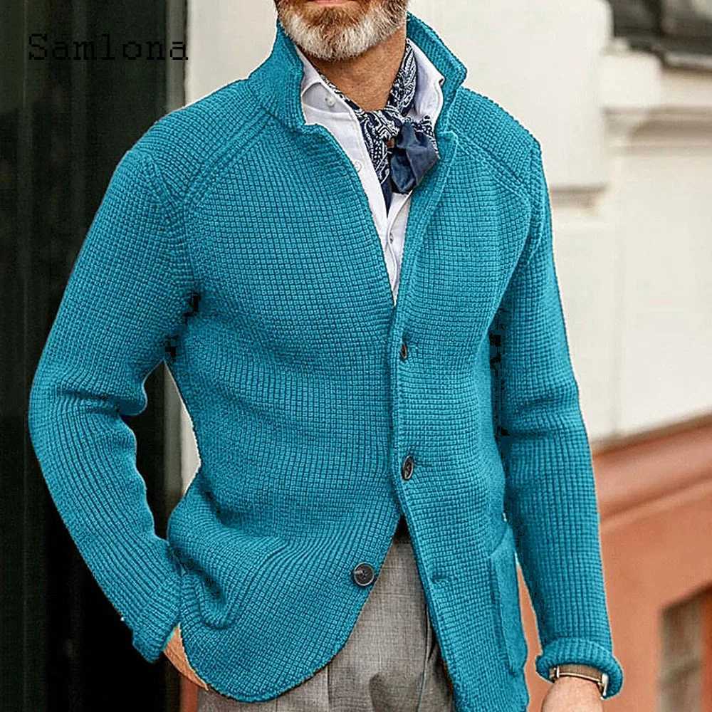 Plus Size 4xl 5xl Men Autumn New Knitting Sweaters Winter Warm Coats Mens Basic Top Cardigans Pocket Design Sweater Jumpers 2023 W250930