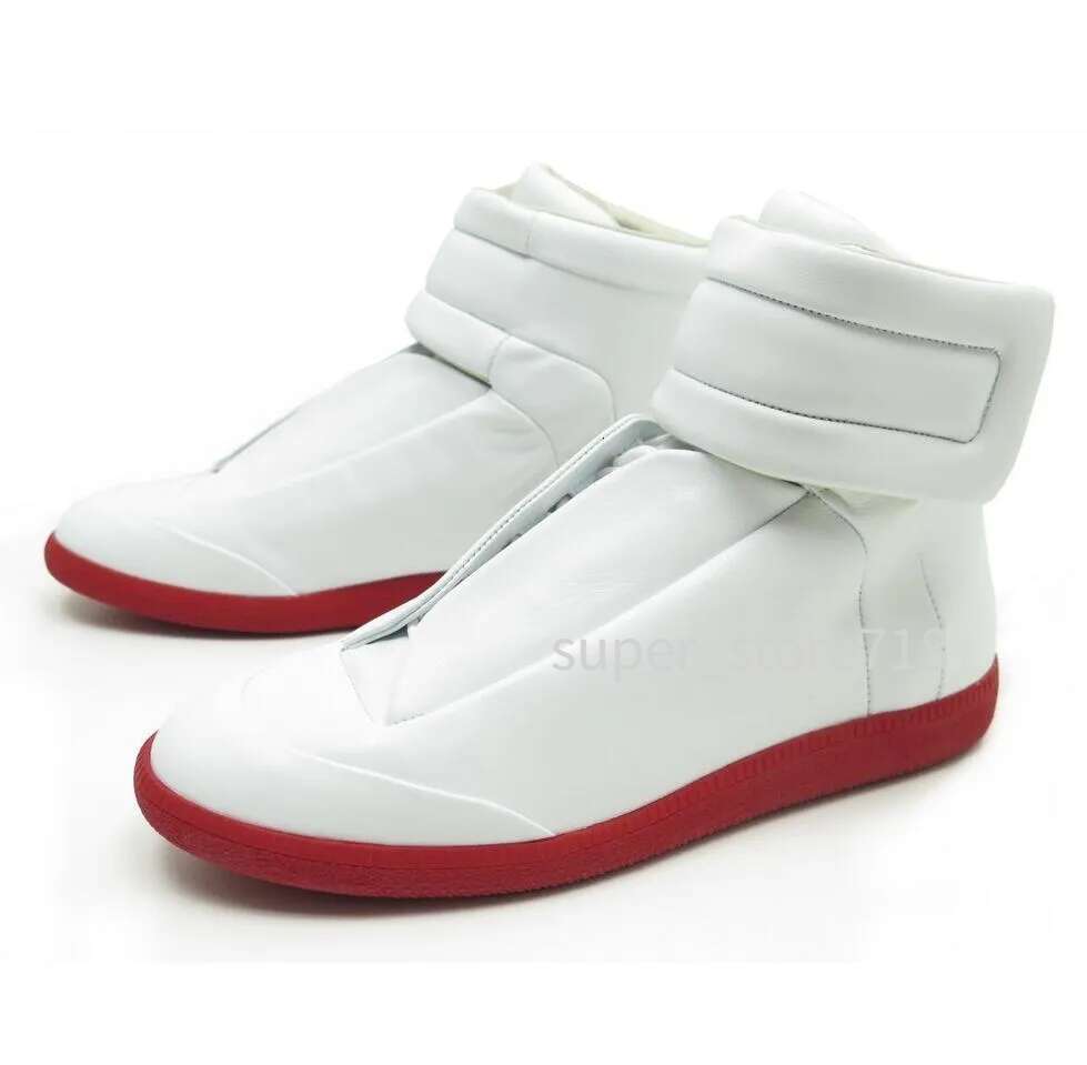 designer shoes Brand MM22 Maison Future High Top Sneakers Shoes Front Touch-strap Fastening Leather Round Toe Party Dress Technical Casual Walking sneakers