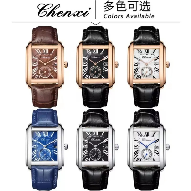 CHENXI 8216 Selling Top Business Mens Watch Quartz Military Calendar Waterproof Mens Leather Strap Elegant Clock 250928