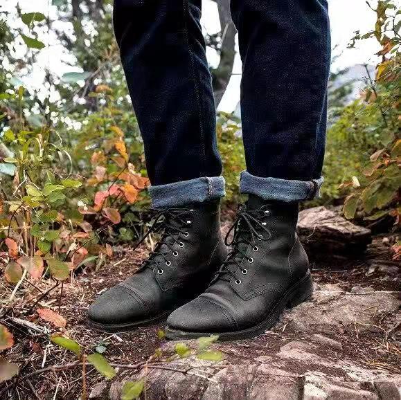 New Lace-Up Men's Single Shoes Martens boots outdoor mountain climbing