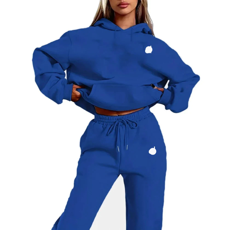 Women hooded sweatshirt yoga two-piece set with letter print top, autumn long sleeve pullover hoodie and high-waisted long pants, suitable for outdoor
