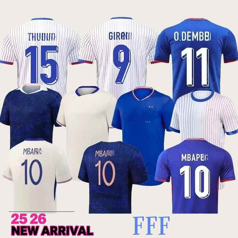 25 26 New Soccer Jersey FFF maillot French Kylian CHERKI 25 Tchou meni 8 Olis 11 Griezmann 7 Mbppe 10 ZAIRE-EMERY 18 2025 football shirt Fans Player Men kids kit