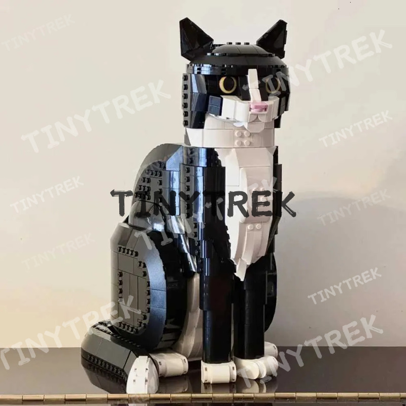 1710Pcs MOC New 21349 Tuxedo Cat Building Blocks Creative Animal Assembly Toy Diy Educational Puzzle Toys Gift W250115
